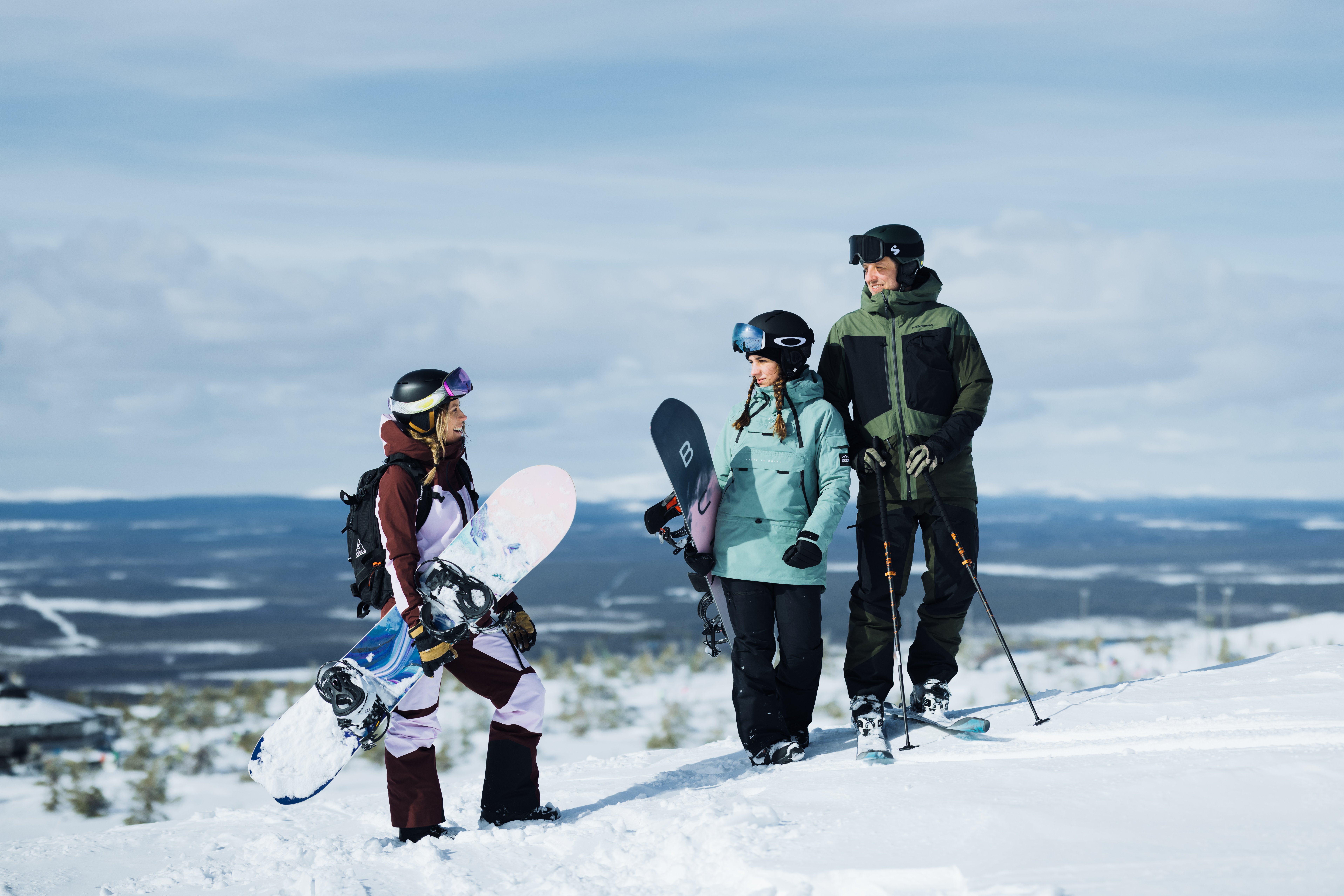 Customers enjoying slopes and winter adventures at Levi Ski Resort.
